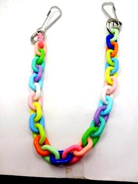 Multi Colored Acrylic Wallet Or Pants Single Layer 16 Inches Long